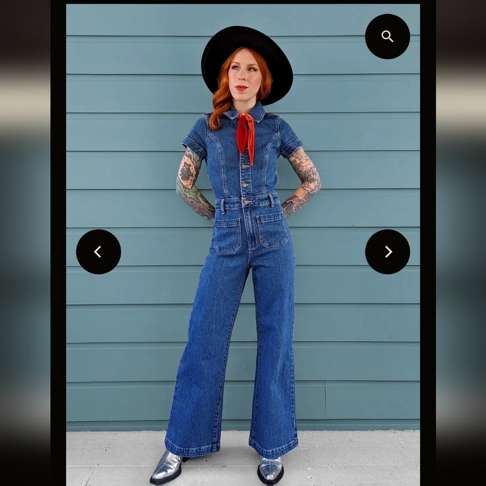 Black Salt Denim Jumpsuit